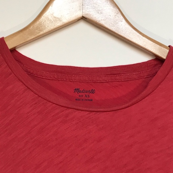 XS madewell short sleeve t shirt red - Picture 2 of 3